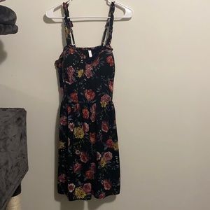 Black floral dress. Size XL